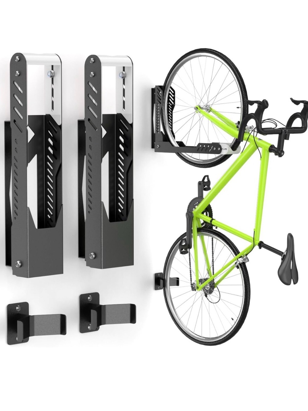 Wall-Mount Bike Storage Rack - Black